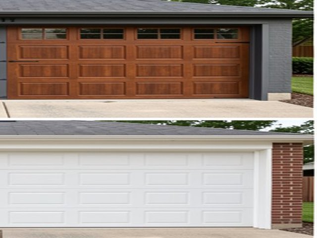 Dark modern garage door
