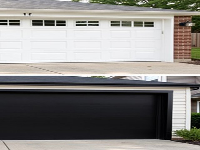 White raised panel garage door
