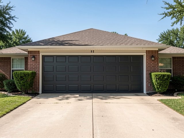 Installed garage door exterior