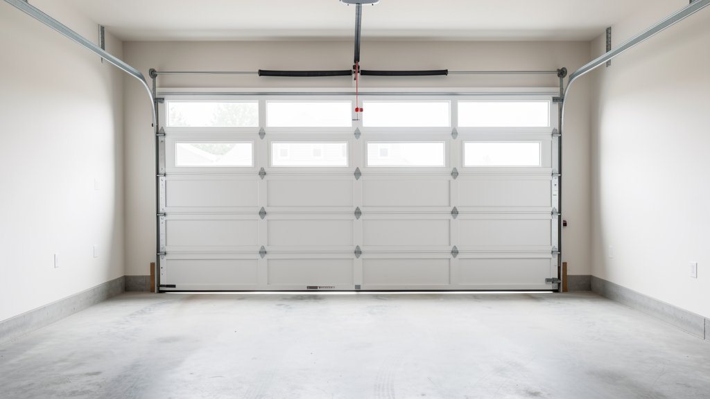 Garage interior and door